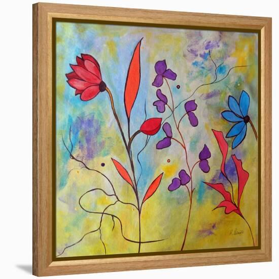 Pink Floral II-Ruth Palmer-Framed Stretched Canvas