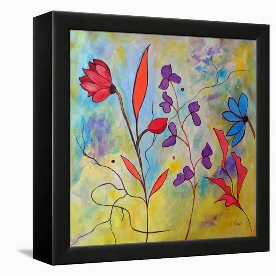 Pink Floral II-Ruth Palmer-Framed Stretched Canvas