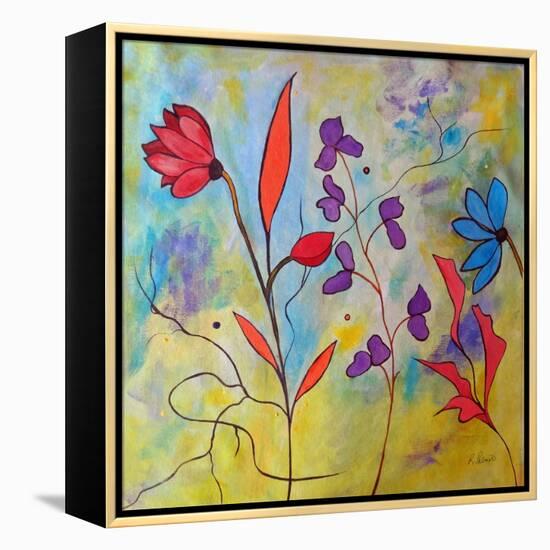 Pink Floral II-Ruth Palmer-Framed Stretched Canvas