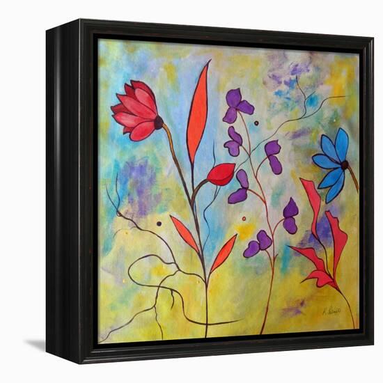 Pink Floral II-Ruth Palmer-Framed Stretched Canvas