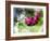 Pink Floral on Green-Chamira Young-Framed Art Print