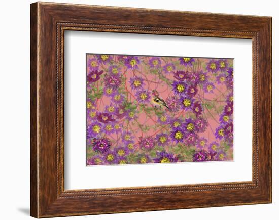 Pink floral pattern-Claire Westwood-Framed Premium Giclee Print