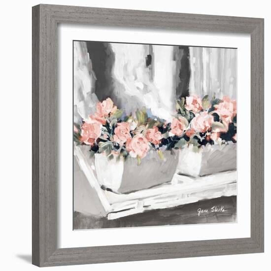 Pink Floral Window-Jane Slivka-Framed Art Print