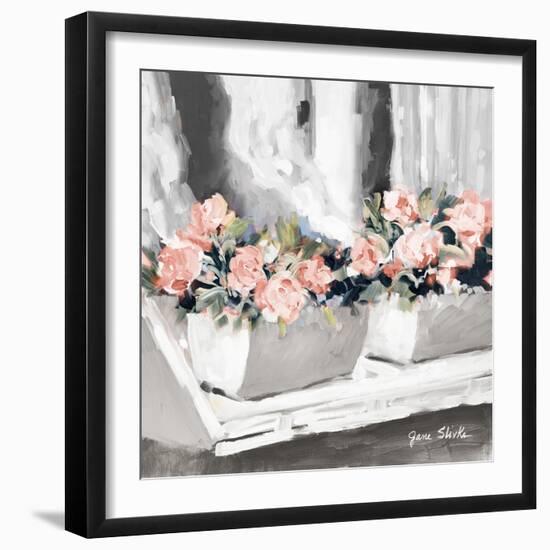 Pink Floral Window-Jane Slivka-Framed Art Print