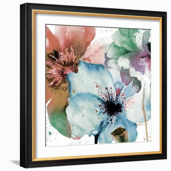 Pink Flowers 2-Victoria Brown-Framed Art Print