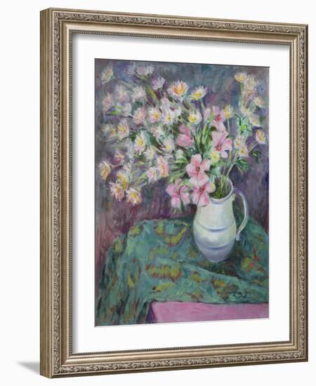 Pink Flowers in a Jug-Karen Armitage-Framed Giclee Print