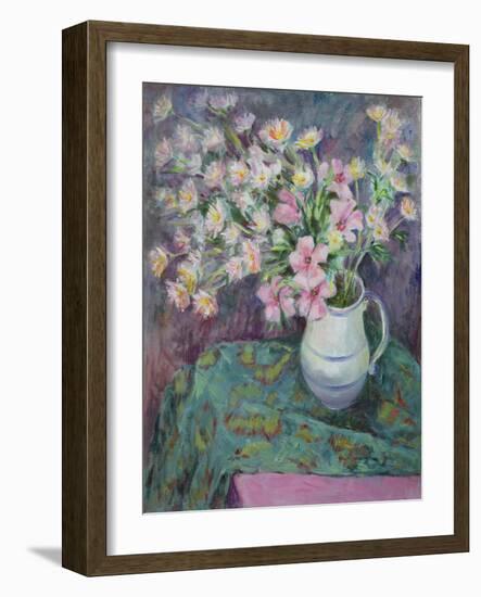 Pink Flowers in a Jug-Karen Armitage-Framed Giclee Print