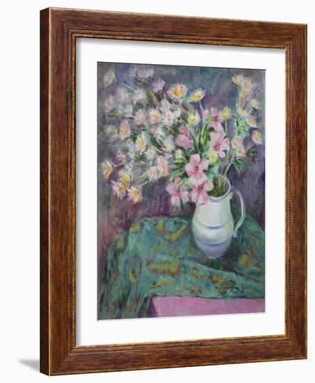 Pink Flowers in a Jug-Karen Armitage-Framed Giclee Print