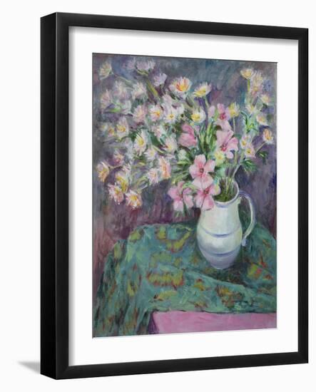 Pink Flowers in a Jug-Karen Armitage-Framed Giclee Print