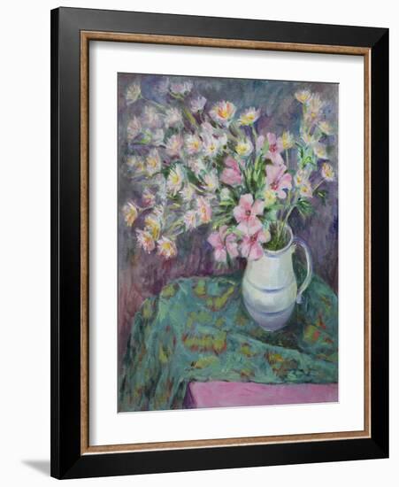 Pink Flowers in a Jug-Karen Armitage-Framed Giclee Print