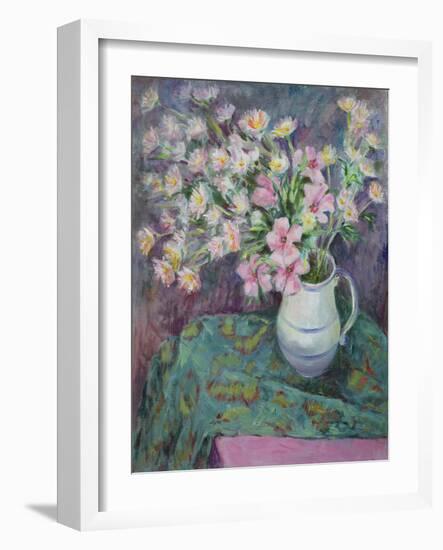 Pink Flowers in a Jug-Karen Armitage-Framed Giclee Print