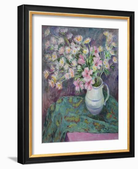 Pink Flowers in a Jug-Karen Armitage-Framed Giclee Print