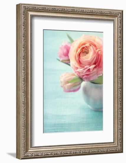 Pink Flowers in a Vase-egal-Framed Photographic Print