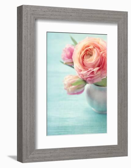 Pink Flowers in a Vase-egal-Framed Photographic Print