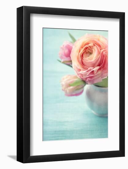 Pink Flowers in a Vase-egal-Framed Photographic Print