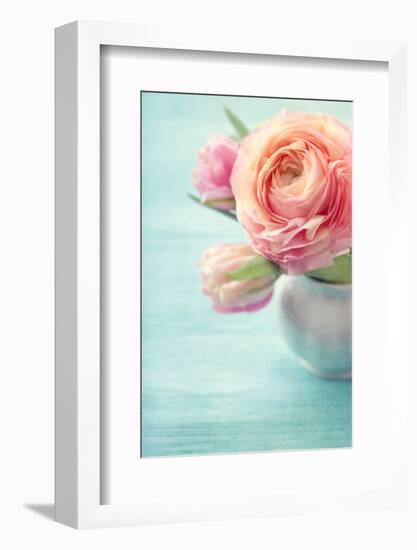 Pink Flowers in a Vase-egal-Framed Photographic Print