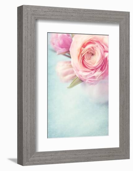 Pink Flowers in a Vase-egal-Framed Photographic Print