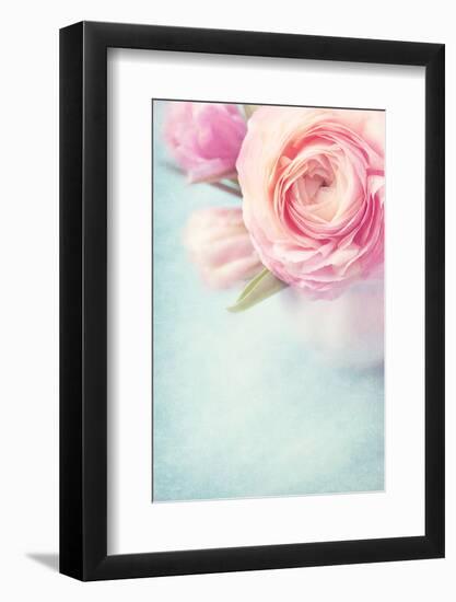 Pink Flowers in a Vase-egal-Framed Photographic Print