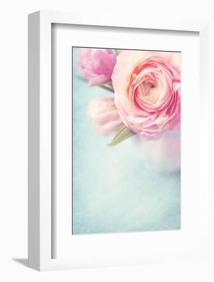 Pink Flowers in a Vase-egal-Framed Photographic Print