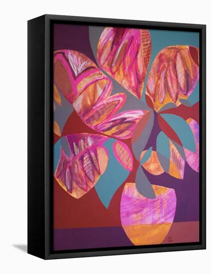 Pink Flowers-Gabriela Avila-Framed Stretched Canvas