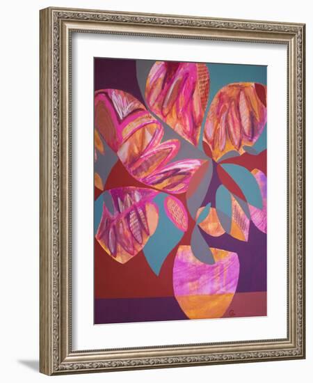 Pink Flowers-Gabriela Avila-Framed Art Print