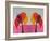 Pink Folksy Trees-Ruth Palmer-Framed Art Print