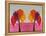 Pink Folksy Trees-Ruth Palmer-Framed Stretched Canvas