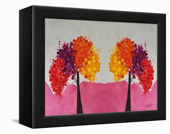 Pink Folksy Trees-Ruth Palmer-Framed Stretched Canvas