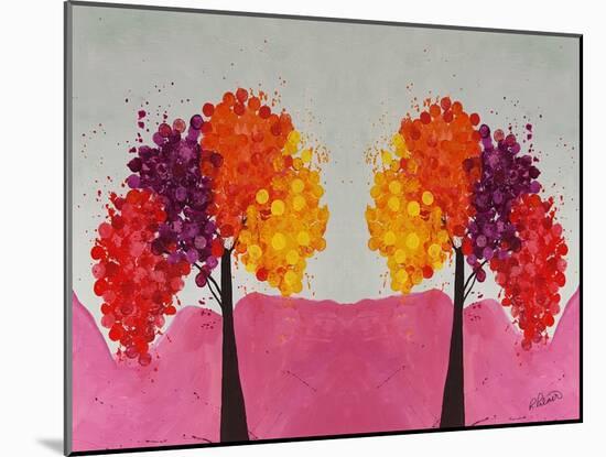 Pink Folksy Trees-Ruth Palmer-Mounted Art Print