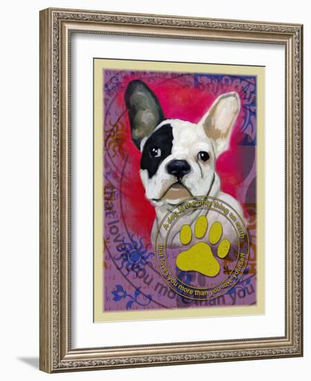 Pink French Bulldog-Cathy Cute-Framed Giclee Print