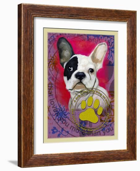 Pink French Bulldog-Cathy Cute-Framed Giclee Print