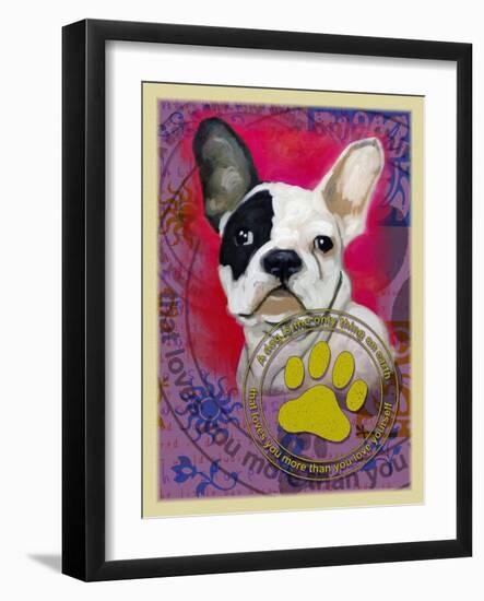 Pink French Bulldog-Cathy Cute-Framed Giclee Print