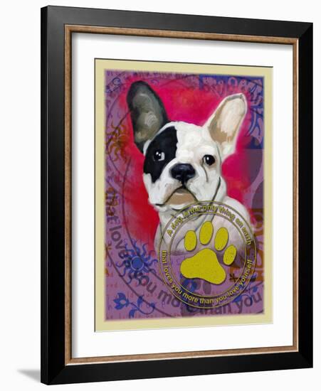 Pink French Bulldog-Cathy Cute-Framed Giclee Print