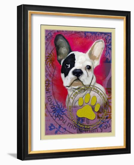 Pink French Bulldog-Cathy Cute-Framed Giclee Print