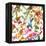 Pink Garden Square II White-Hugo Wild-Framed Stretched Canvas