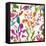 Pink Garden Square III White-Hugo Wild-Framed Stretched Canvas