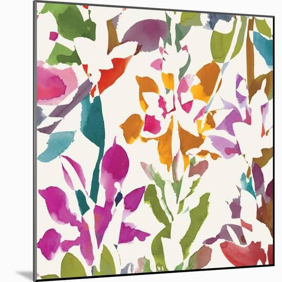 Pink Garden Square III White-Hugo Wild-Mounted Art Print