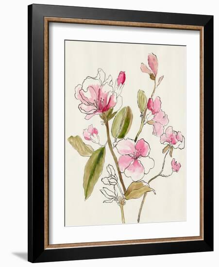 Pink Garden Whispers I-Asia Jensen-Framed Art Print