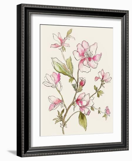 Pink Garden Whispers II-Asia Jensen-Framed Art Print
