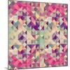 Pink Geometric Pattern-cienpies-Mounted Art Print
