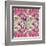 Pink Geometric Pattern-cienpies-Framed Art Print