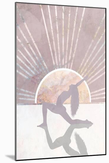 Pink Gold Sun Yoga 4-Sarah Manovski-Mounted Giclee Print