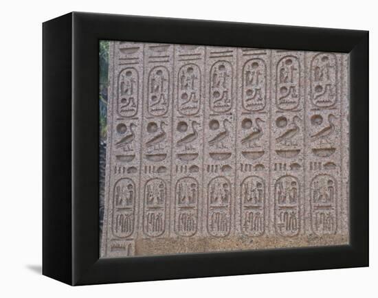 Pink Granite Sculptural Group of the Triad of Ramses II Between Ptah and Sekhmet-null-Framed Premier Image Canvas