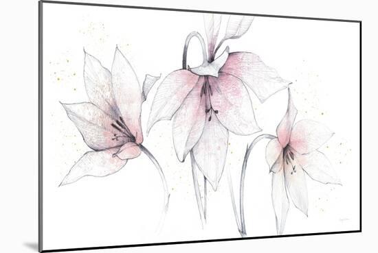 Pink Graphite Floral Trio-Avery Tillmon-Mounted Art Print