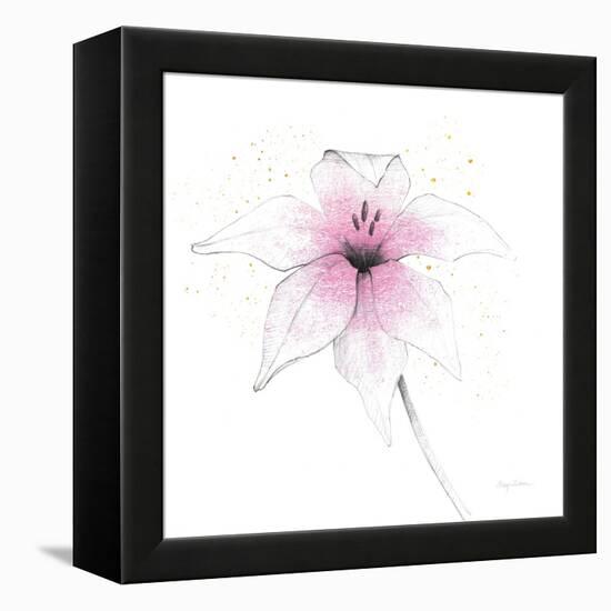Pink Graphite Flower V-Avery Tillmon-Framed Stretched Canvas