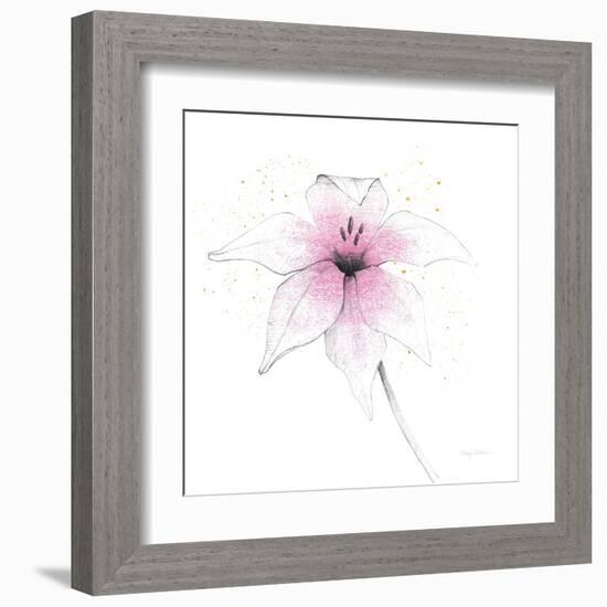 Pink Graphite Flower V-Avery Tillmon-Framed Art Print