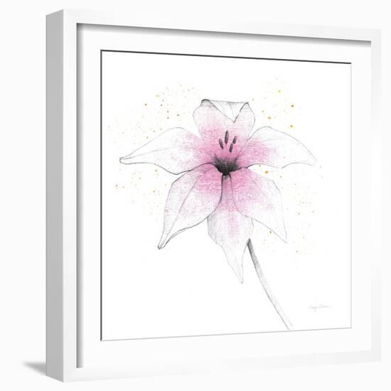 Pink Graphite Flower V-Avery Tillmon-Framed Art Print