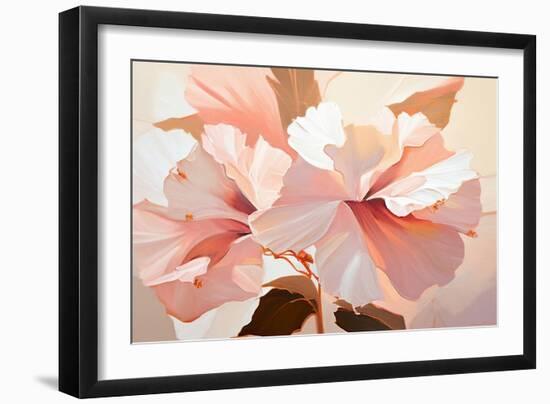 Pink Hibiscus Blossom-Lea Faucher-Framed Art Print