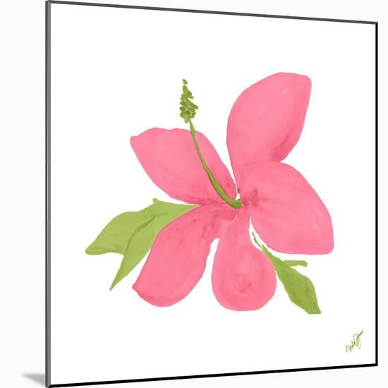 Pink Hibiscus-Nola James-Mounted Art Print
