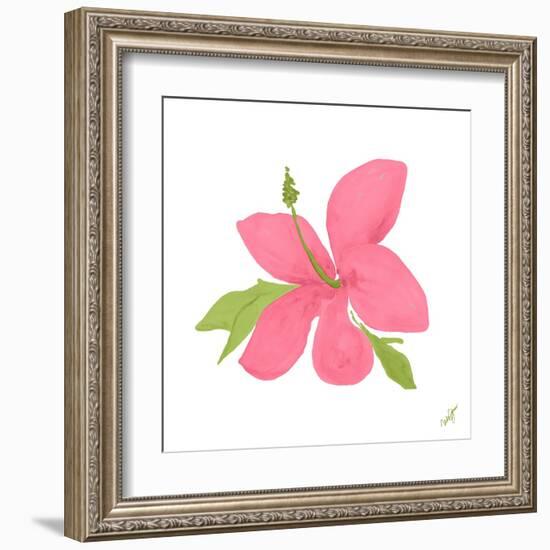 Pink Hibiscus-Nola James-Framed Art Print